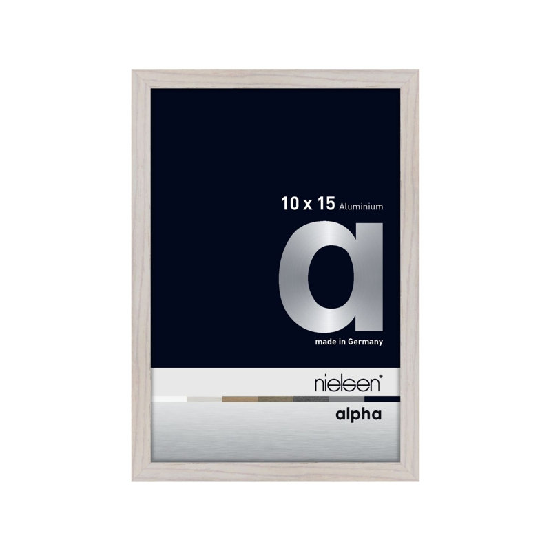 nielsen Alpha Aluminium Picture Frame, 10cm W x 15cm H, White Oak
