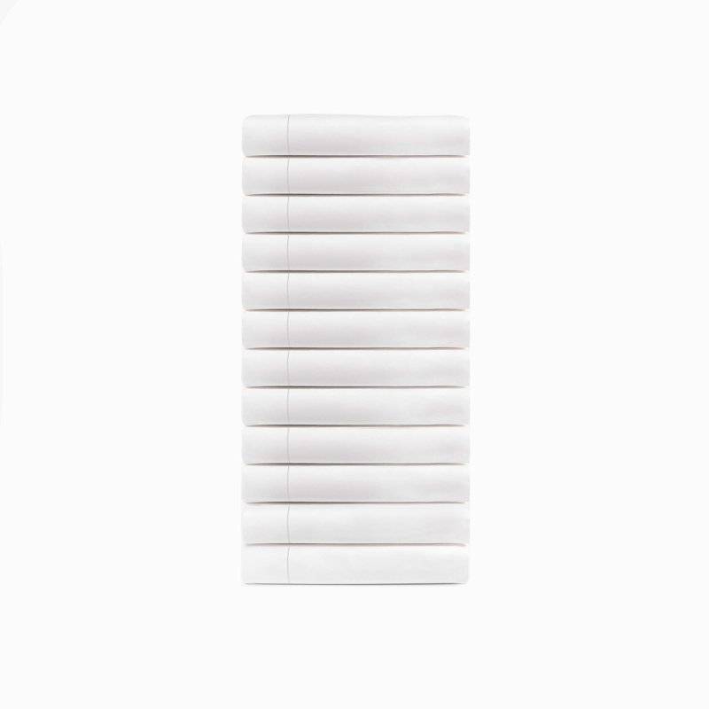 Ensemble de taie d'oreiller en coton percale riche en coton 12 pièces Hotel Quality, Très grand