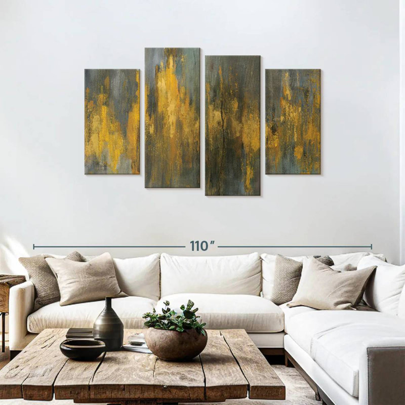 Avery Black And Gold, 48" H x 75" W