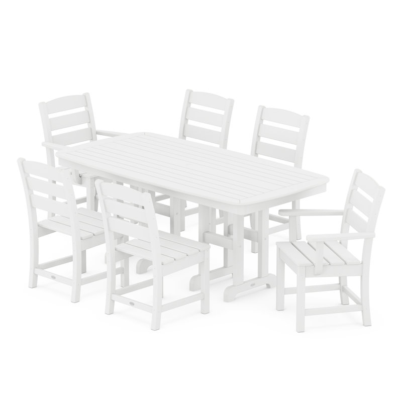 Lakeside 7-Piece Dining Set, White