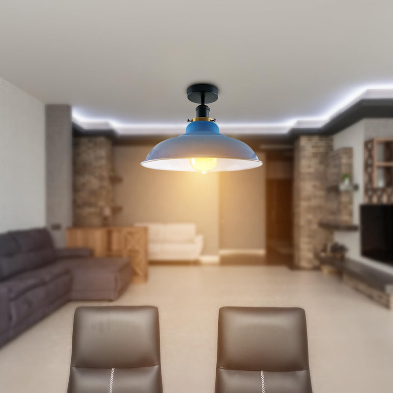 Kunze Flush Mount, Light Blue