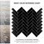 Metro Brick Herringbone 10-5/8 " x 12-1/2 " Porcelain Mosaic Floor and Wall Tile-813431322