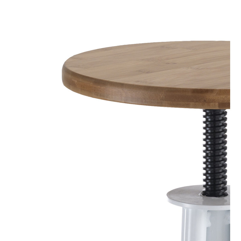 Colomiers Adjustable Height Bar Stool, White