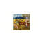 «Deer Herd On Grassland», art mural en bois encastré ， 16 x 16