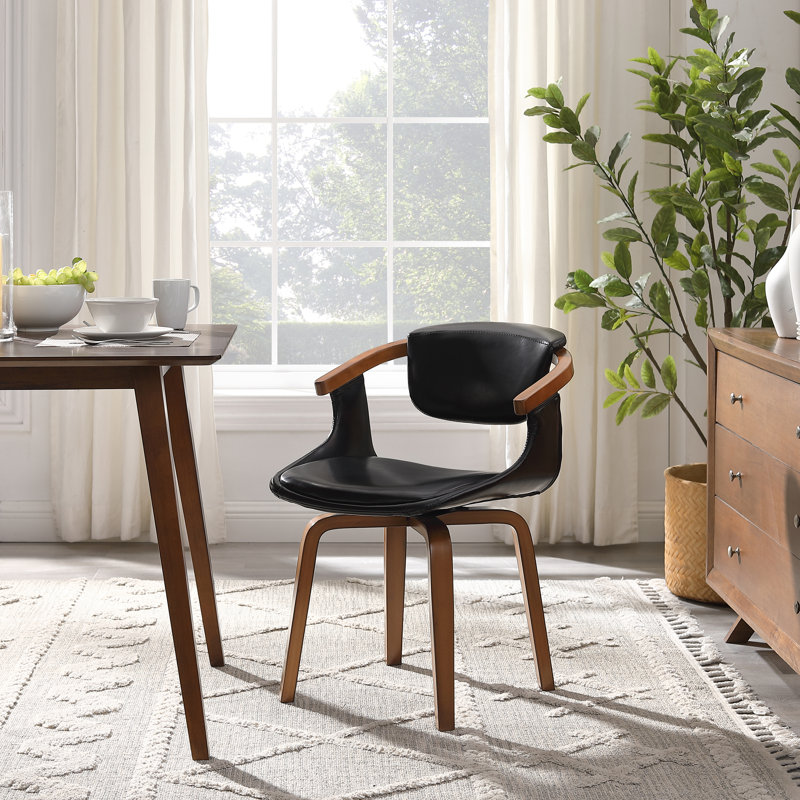 54Cm Wide Swivel Armchair, Black