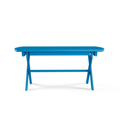  Table d'extérieur pliante ovale, Caraïbes-Bleu-Peinture-1