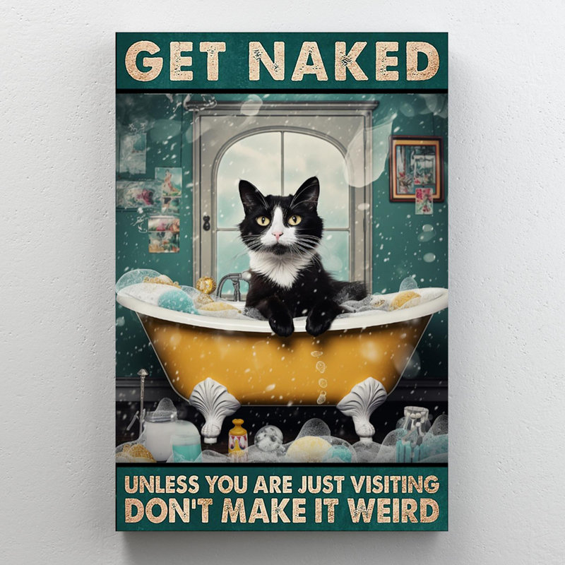 «Tuxedo Cat Get NUE - 1 pièce», L 11 po x H 14 po