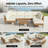 7 - Person Premium Patio Wicker Sectional Seating Group With Cushions