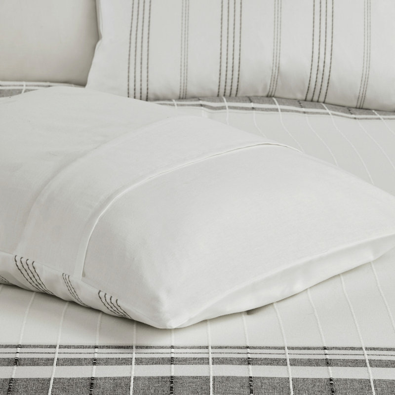 6 Cotton Bedroom King - Grey/White For Chic Comforter White/Grey Decoration