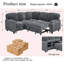 Canapé-lit modulaire en L avec canapé-lit, chargement USB et rangement pour les espaces de vie modernes.-449987738