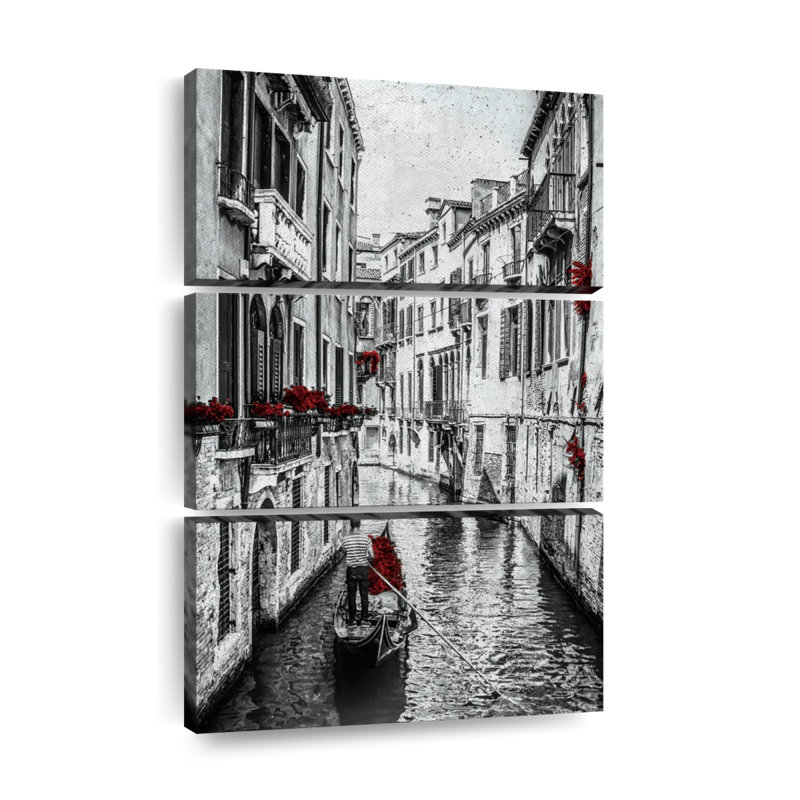 «Venice Grand Canal Scene Pop», reproduction d'art sur toile, H 50 po x l 32 po x P 1,25 po
