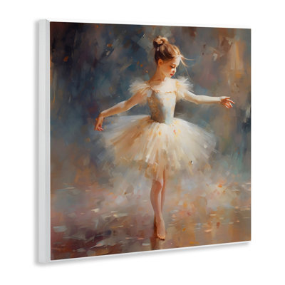 Plaque murale ballerine en tutu blanc, design Creative Studio