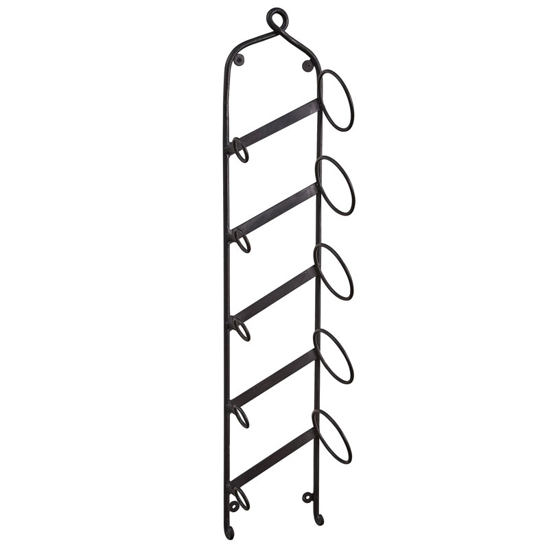  Forged Iron Hanging Bottle Rack