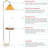Modern Elegant Floor Lamp With Tray, Foot Switch And Chrome Finish - Pleated Shade-538244573