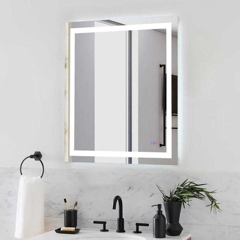 Riven LED Mirror, Adjustable Colour 3000K/4200K/6400K, Square, 36" x 36"