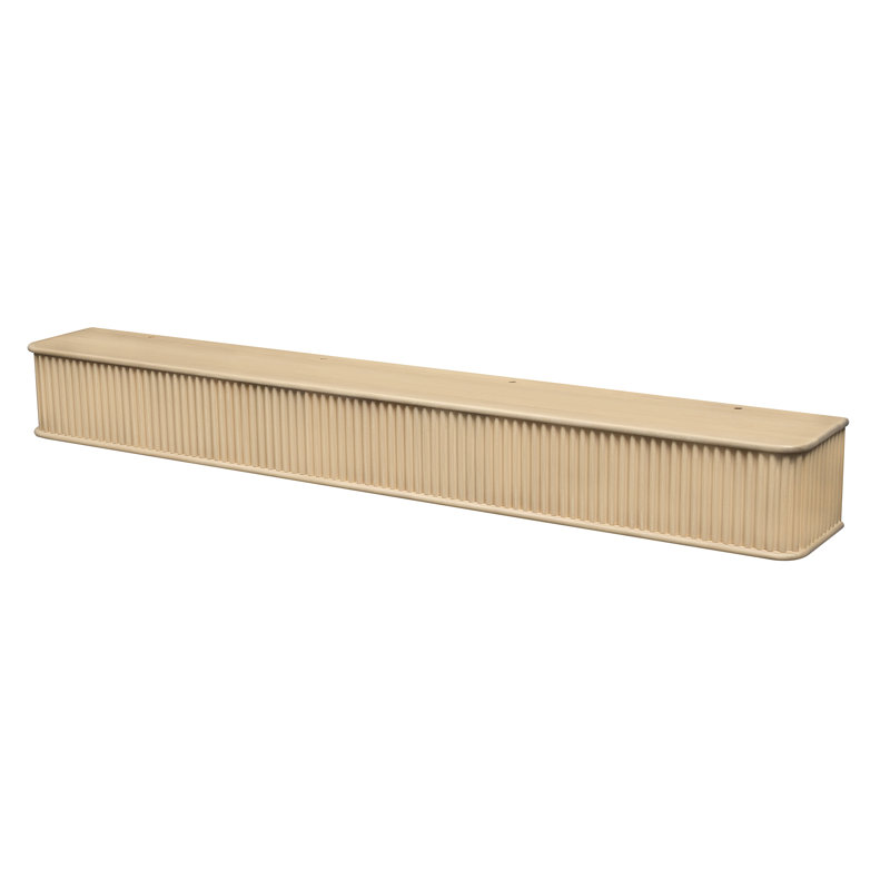 Fluted Mantel Shelf, 48", Natural Wood