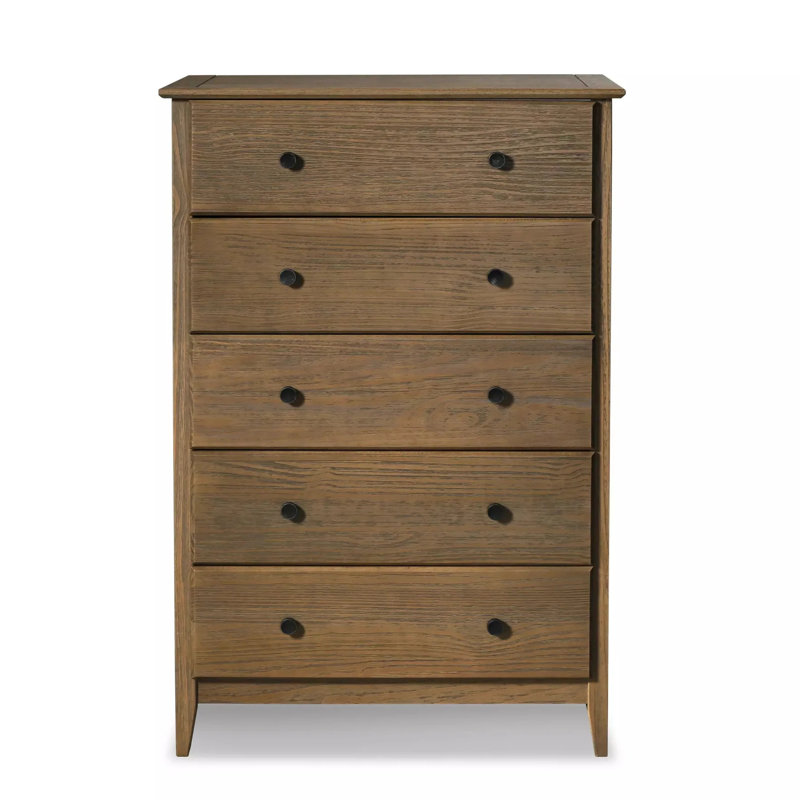 Commode 5 tiroirs Greenport, Hickory brossé