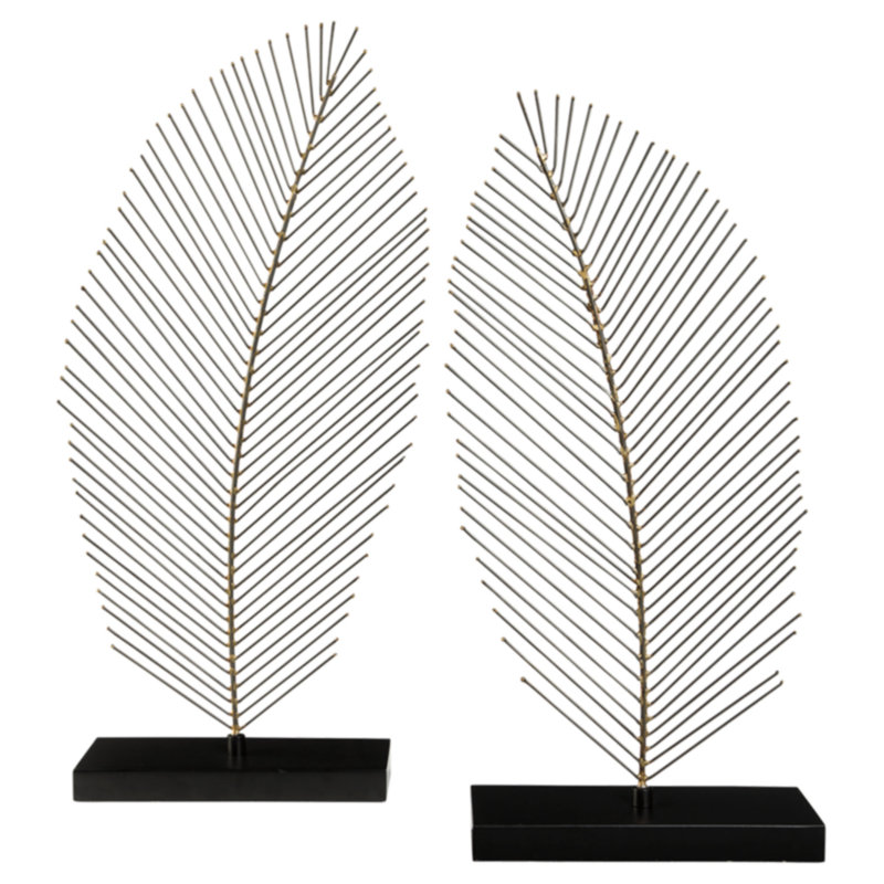 Ensemble de sculpture 2 pièces Reza, 28" H x 5" W x 14" D