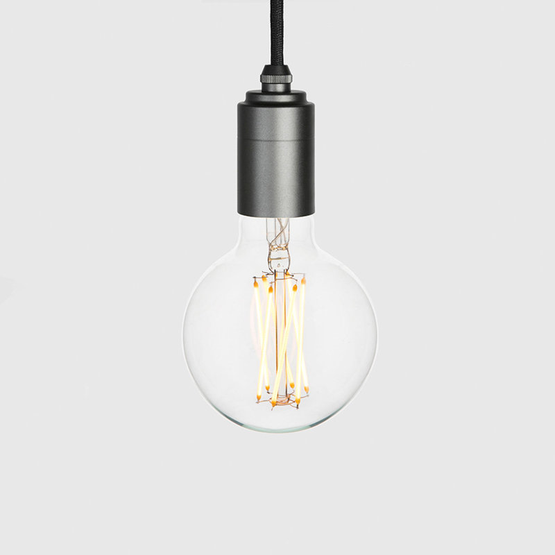 Elva Pendant Light Tinted In Graphite, Matte Black