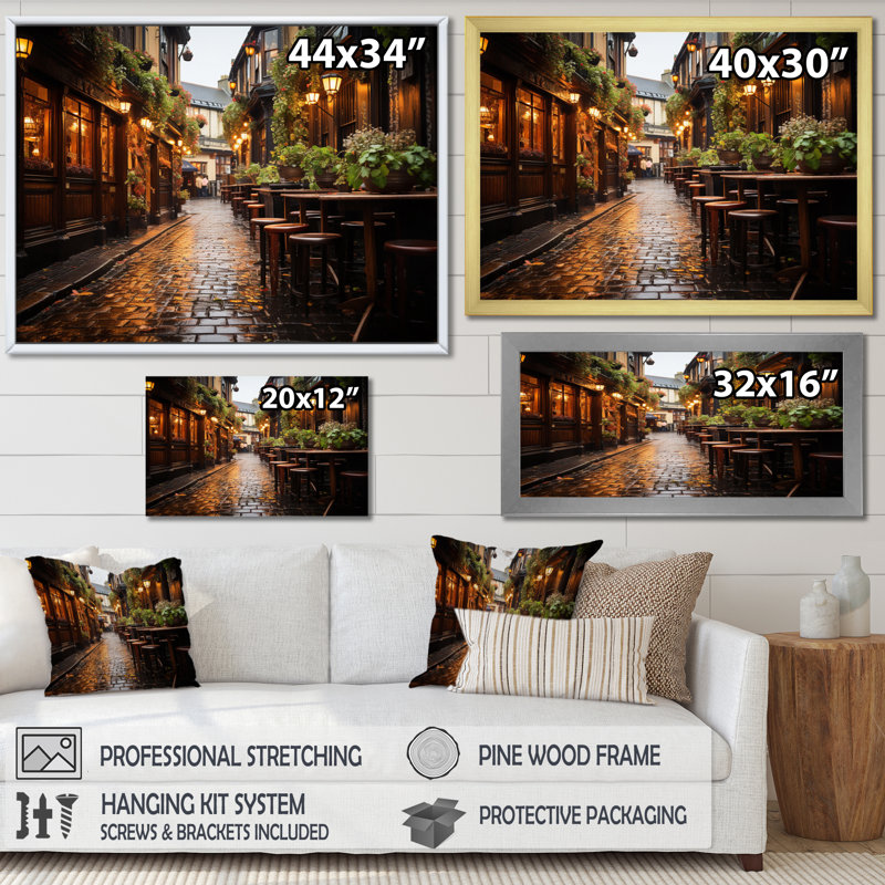 Irlande, Traditions irlandaises II - Irlande, impressions sur toile, H 30 po x l 40 po x P 1,5 po, Cadre doré simple