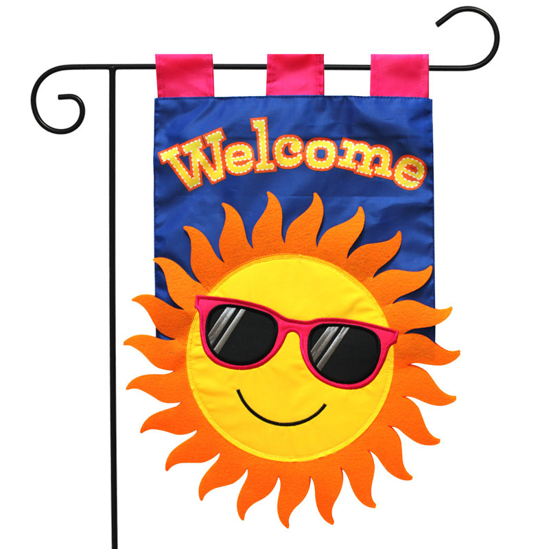Drapeau de jardin Summer Sun Applique
