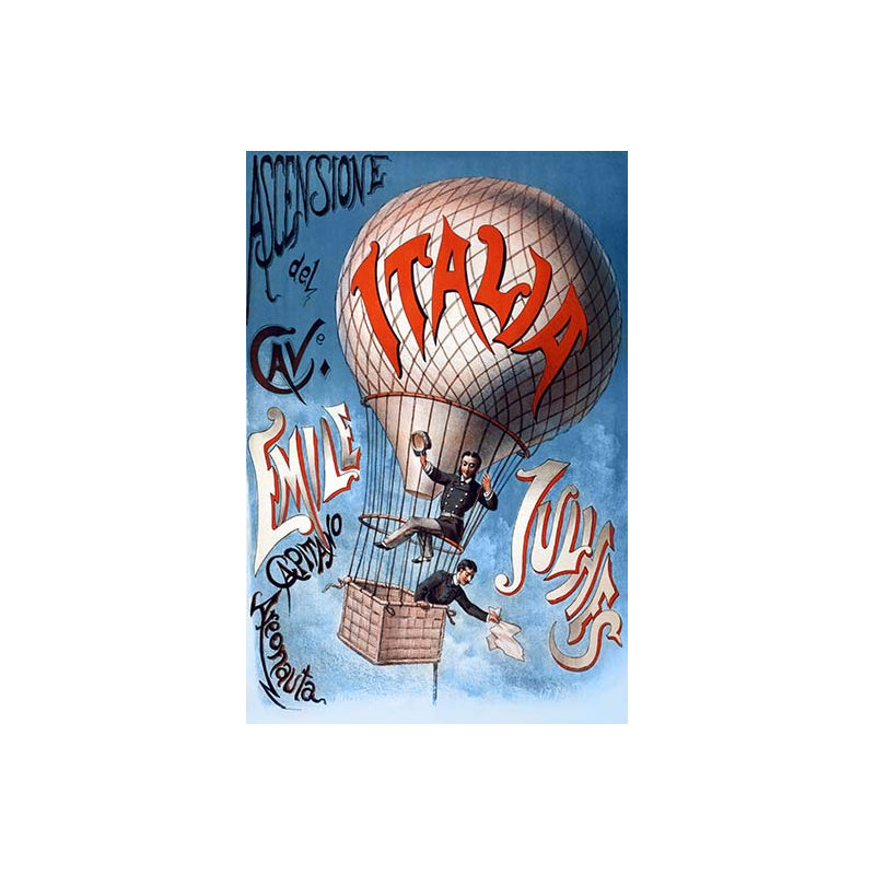 « italien balloon affiche », affiche rétro