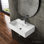 Lavabo de salle de bain mural rectangulaire 22 "en blanc brillant Claire SM-WS318