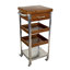 Tour de chariot de cuisine en acier inoxydable et bambou Albarracin