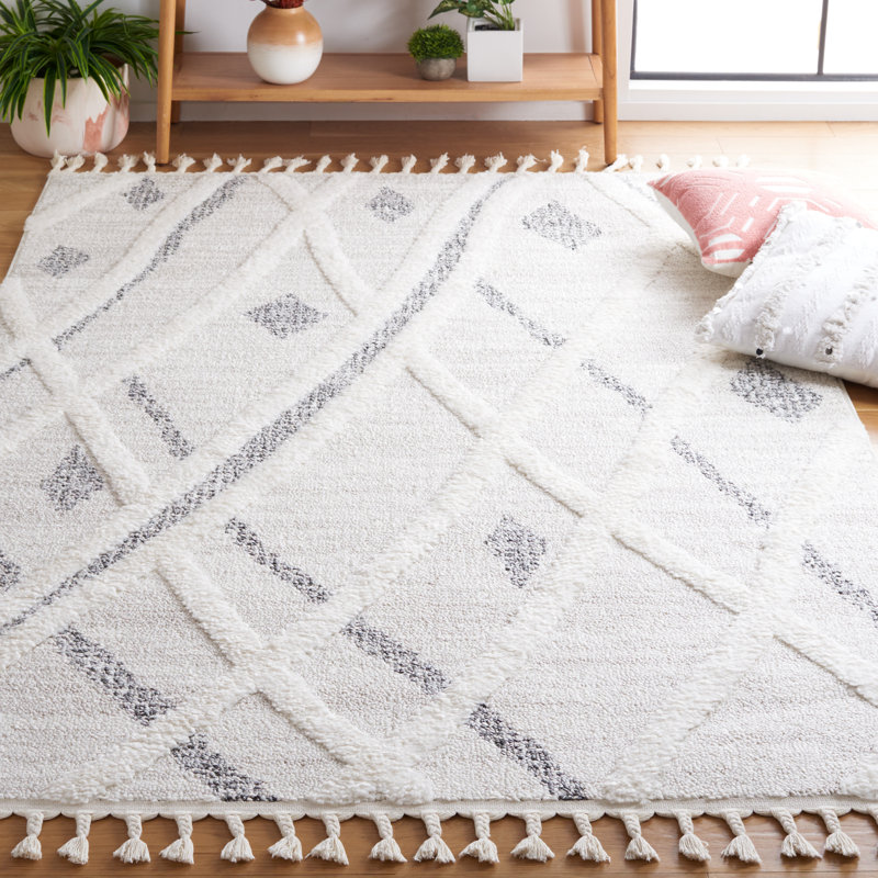 Tapis à poils longs Vanille, Rectangle 8 pi x 10 pi