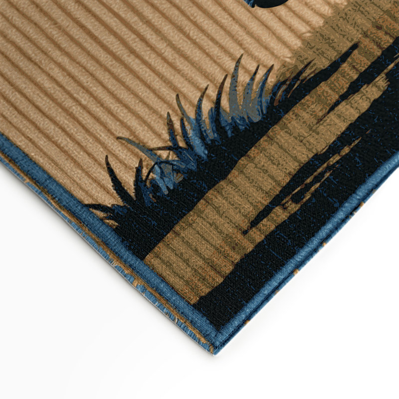 Tapis brun intérieur et extérieur Dinosaurs, Rectangle 9 pi x 12 pi