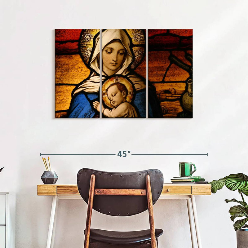 Amour de la Vierge Marie, reproduction d'art sur toile, H 24 po x l 38 po x P 1,25 po