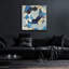 Art mural en verre épique «Blue Monsoon 4» par Coco Good, 36 po x 36 po