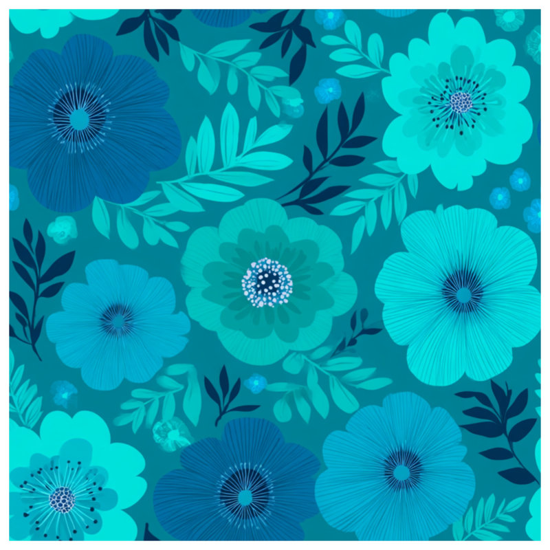 Couvre-lit matelassé à motif floral bleu toutes tailles, Lit simple