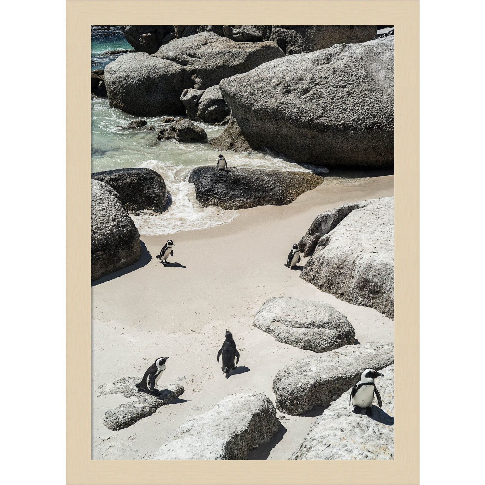 Chilling At the Beach No 2 by Shot by Clint Wood Framed Wall Art Print, Brown, 17" H x 13" W