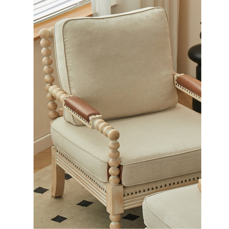 Chaise texturée en tissu jacquard