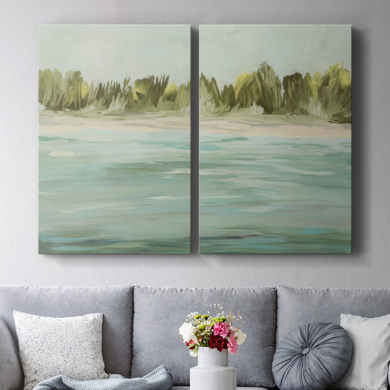 Toile tendue Offshore Horizon I-Premium Gallery - prête à être accrochée, H 48 po x l 32 po