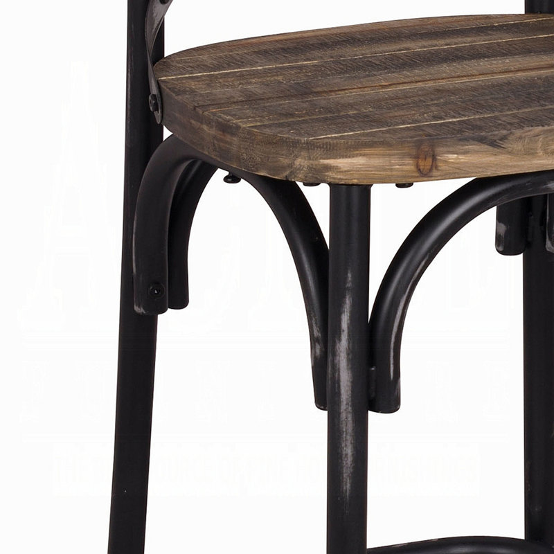 Chaise de bar 1 pièce, Noir antique, Noir antique