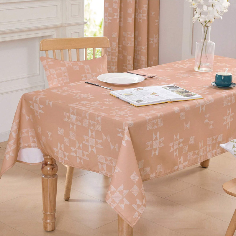 Graffiti Patterned Tablecloth, 1 PCS, Orange, 54" x 84"