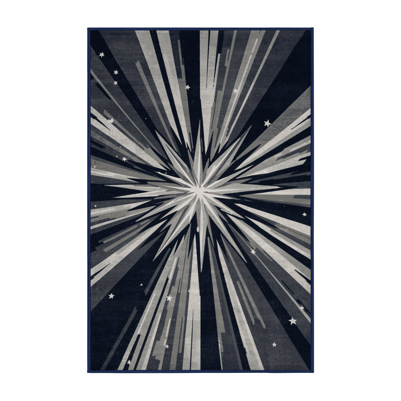 Tapis gris doux et moelleux Evart Bold & Eclectic, 7 x 9