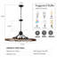 Lustre rustique industriel 32 "