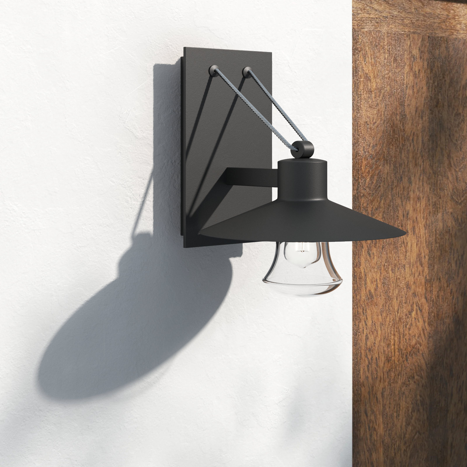 Saheli Single Light Bell Outdoor LED Wall Light, 17" H x 14" W x 16" D