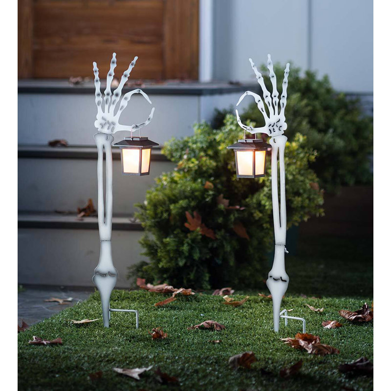 2 Piece Skeleton Arm Garden Stake