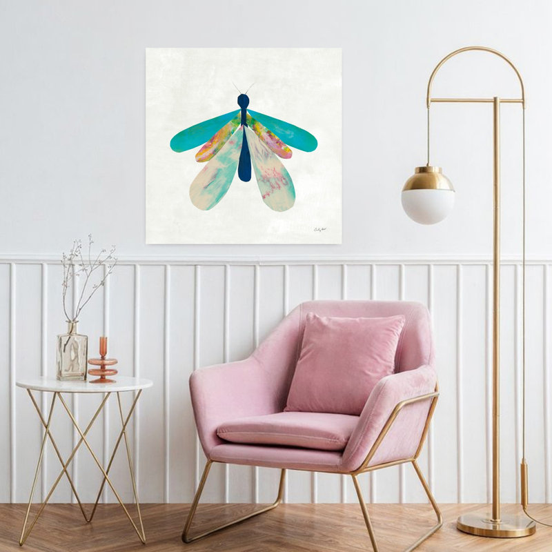 Collage insectes V, papillon contemporain, H 32 po x l 32 po