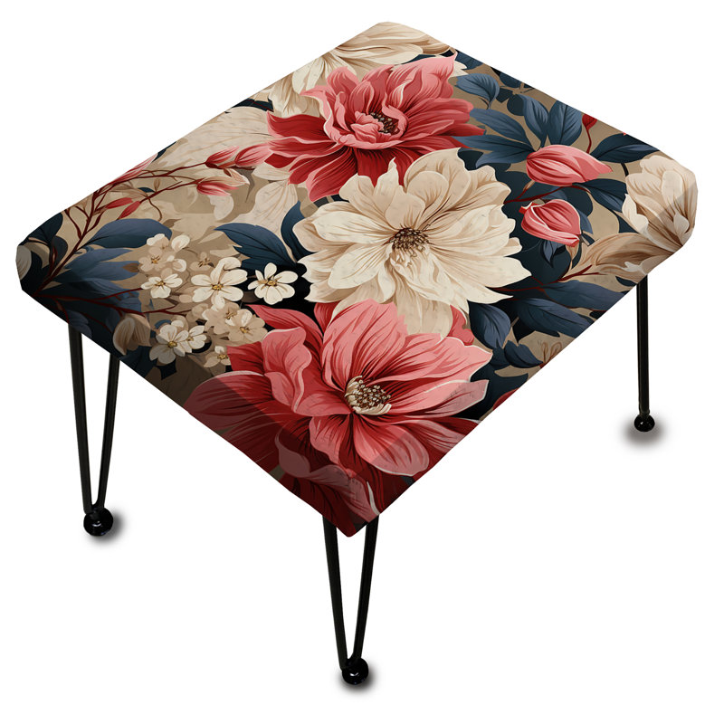 Beige rose rustique Whispers - Repose-pieds rectangulaire Cottage