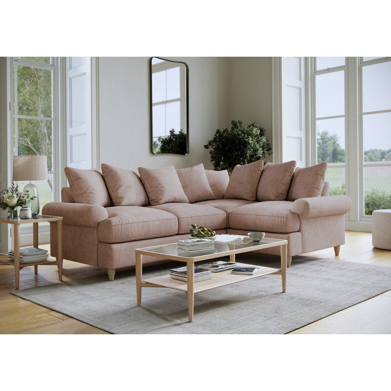 Eluster 4 Seater Sofa, Pink, Right Hand Facing