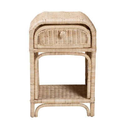 Modern Bohemian Rattan Nightstand