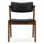 Chaise d'appoint en cuir végétalien noir Breauna