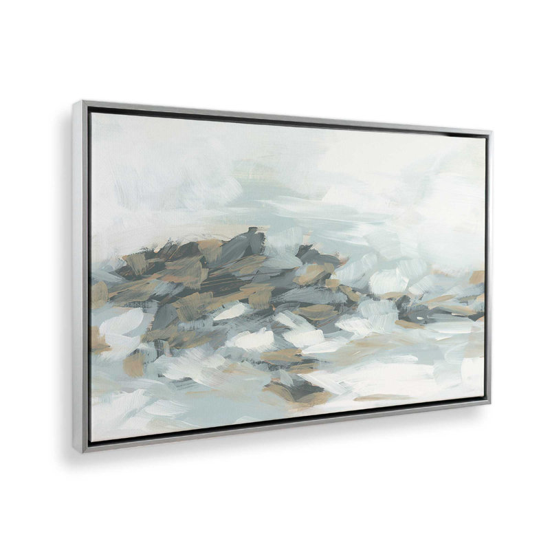 «Clouded Breakers I» par June Erica Vess, reproduction d'art sur toile, Argent argent, H 18 po x l 24 po