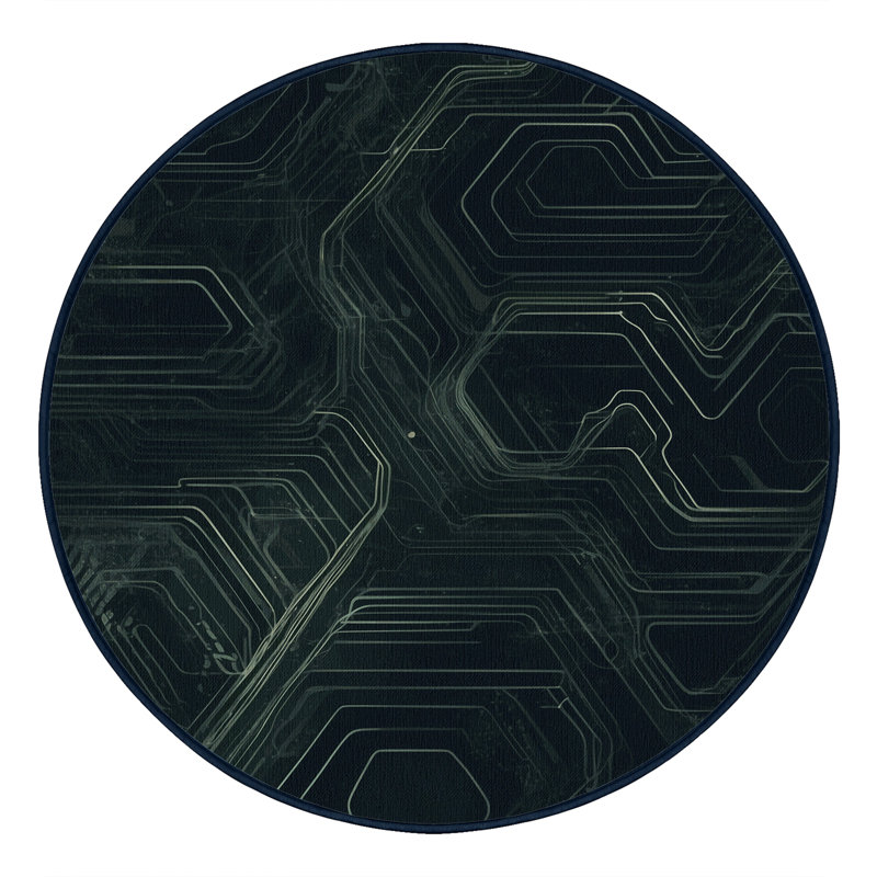 Warp Glow Rug, Round 8'