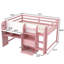 Lit double mezzanine double avec bureau intégré et rangement-114193999